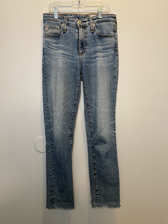 Ag Adriano Goldschmied Denim - AG Adriano Goldschmied The Isabelle High-Rise Straight Crop Jeans Medium Wash 24